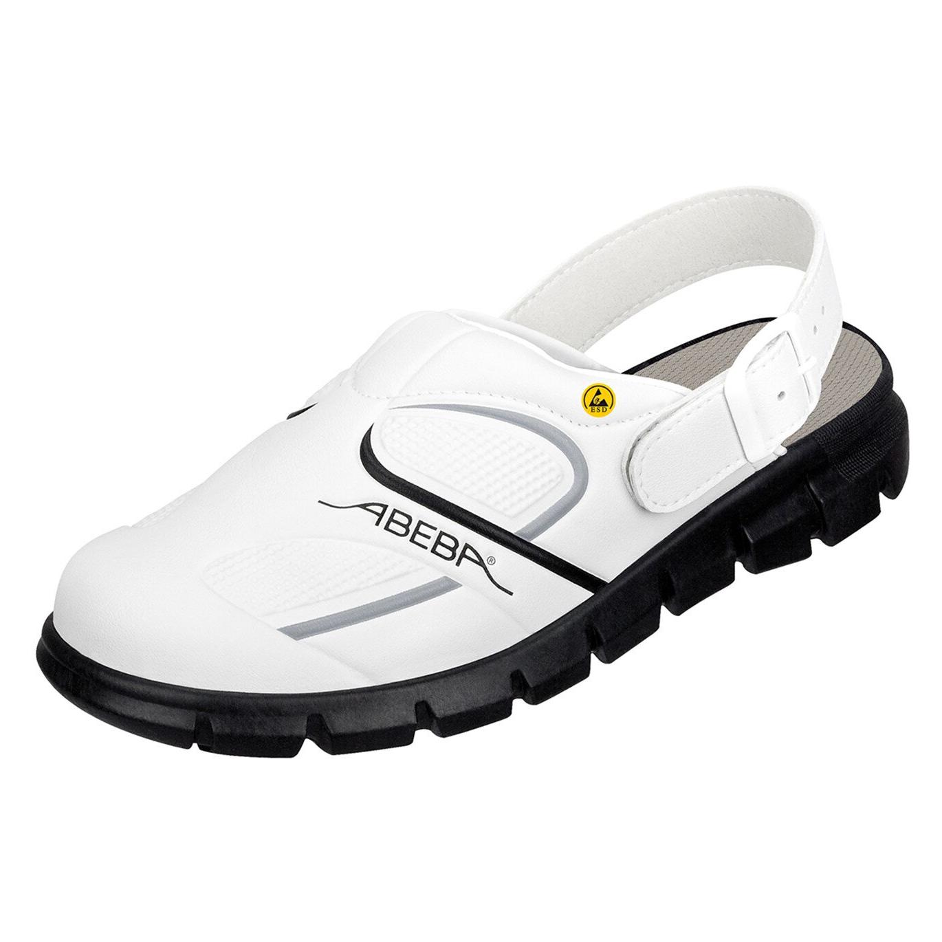 Abeba Berufsschuh Clog weiss/schwarz 37335, OB, EU-Schuhgrösse: 40 (OB, 40) (37335-40)