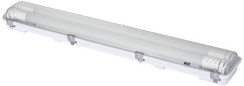 Sygonix LED-Feuchtraum-Wannenleuchte LED-Röhre T8 36W Neutralweiß Grau (transparent)