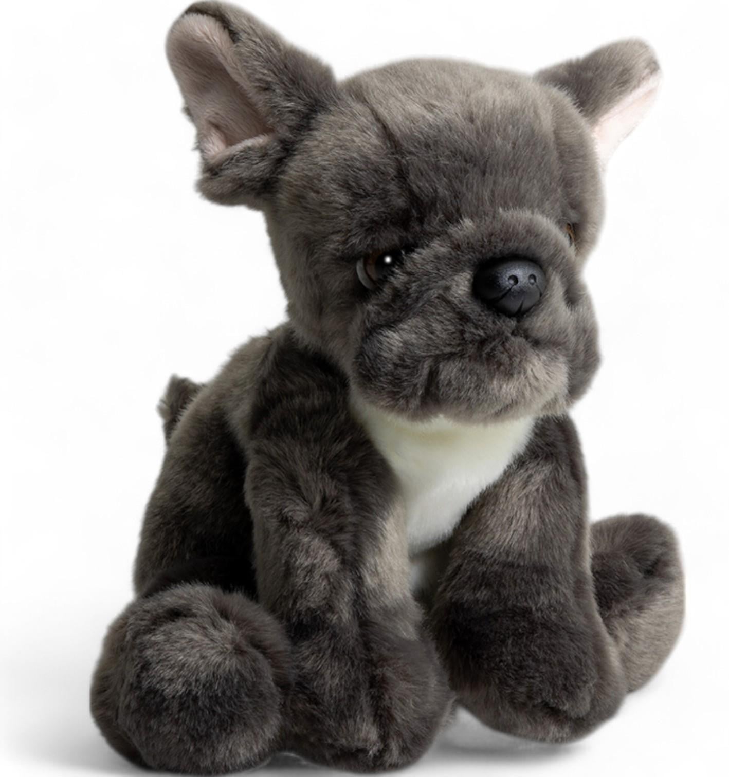 Carl Dick Franse bulldog pluche knuffel zittend 24 cm