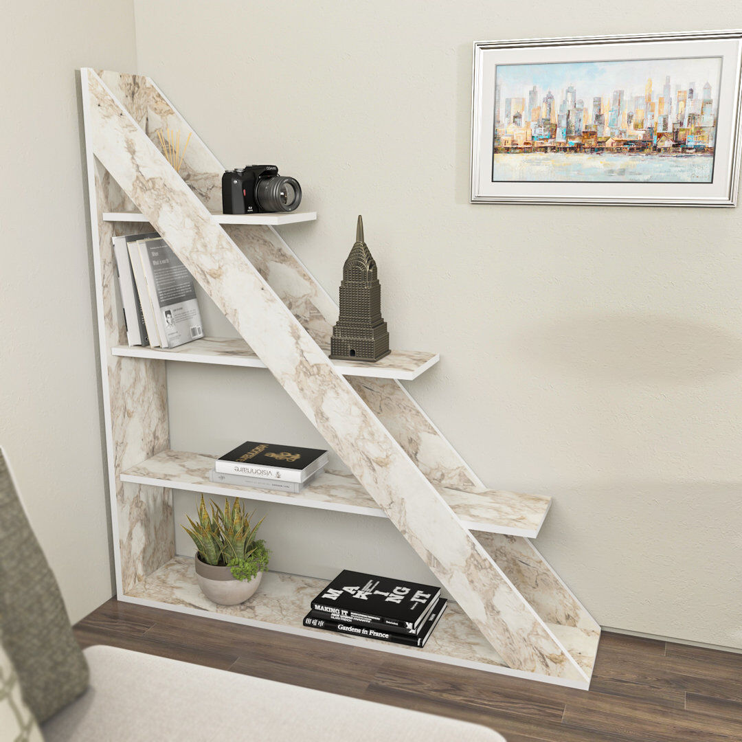 Metro Pisa 120cm W Ladder Bookcase Ephesus 131.8cm H X 120cm W X 25cm D
