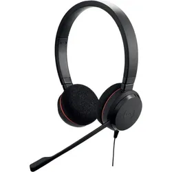 Jabra Evolve 20 MS (Kabelgebunden, USB-C, Microsoft Teams), Office Headset, Schwarz