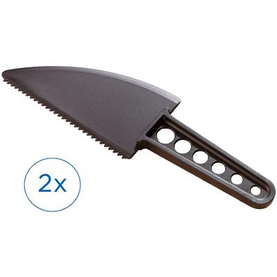 Tortenmesser RUCO, schwarz, Kunststoff, Kochmesser, Antikratz-Tortenmesser/Tortenheber, 2er Set