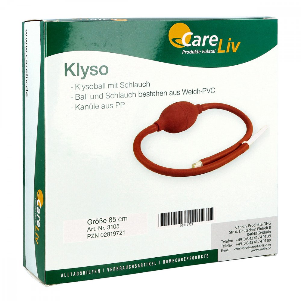 Careliv Produkte OHG Klyso komplett 85cm Schlauch und Kanüle 02819721