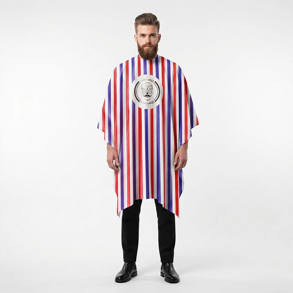 Melcap Mantella Taglio Capelli Man42 per Barber Shop, Barbiere e Parrucchiere 160 x 138 cm