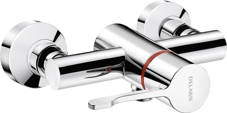 Delabie Thermostatische Beveiligingskraan met sequentiële uitvoering en onderafvoer