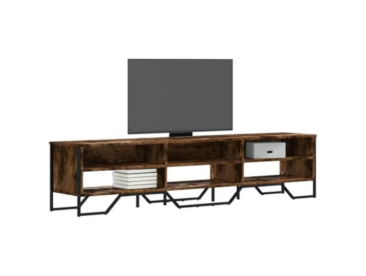 HEFZGDB TV-Schrank Räuchereiche 180x34x41 cm Holzwerkstoff mit reichlich Stauraum, stabile Oberplatte für Fernseher, langlebiges pflegeleichtes TV-Möbel für Wohnzimmer