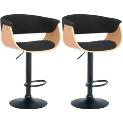 CLP 2er Set Barhocker Vestal Stoff   Farbe: natur/schwarz, Material: Stoff