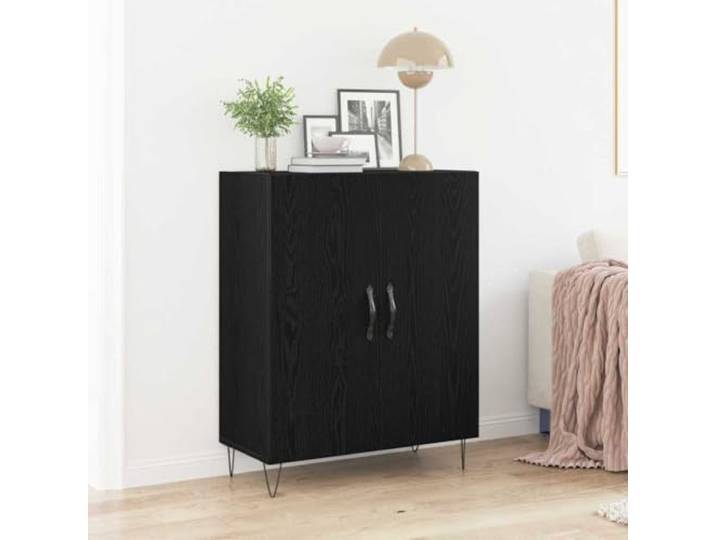 FMPGJLYH Sideboard mit 2 Türen, Kommode in Eichen-Optik, Flur Schrank Haarnadelbeine, Stabiles Holzwerkstoff-Design, Vielseitiger Stauraum