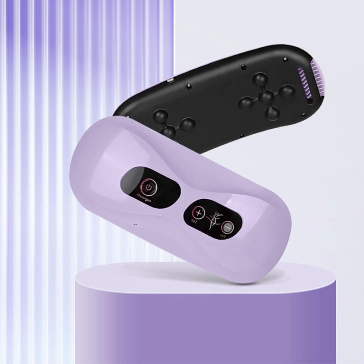 INF Wiederaufladbarer NJR-720 Bauchmassagegürtel – 6-Stufen USB Taillen- und Bauchmassage mit 2000mAh Batterie