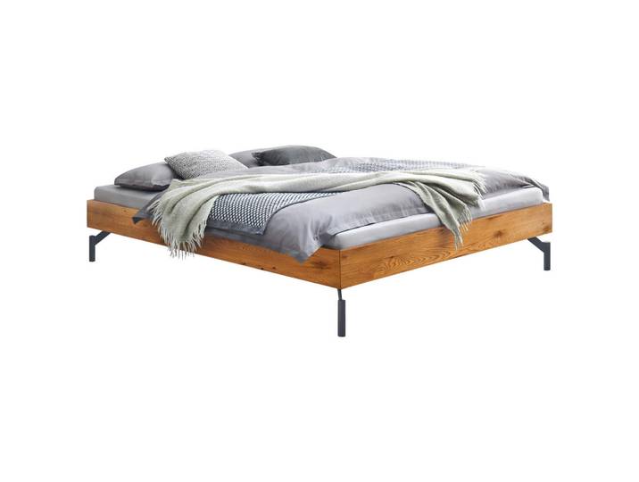 Hasena Bett, Wildeiche, Metall, Wildeiche, massiv, Höhe ca. 22 cm, 100x200 cm, in verschiedenen Holzarten erhältlich, Größen erhältlich, Schlafzimmer, Betten, Futonbetten