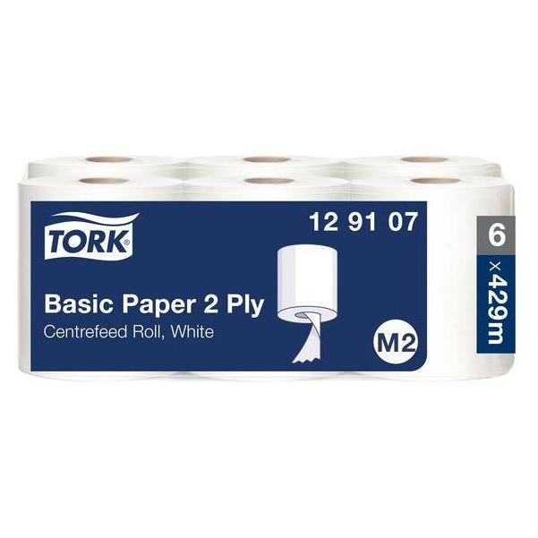 Tork Basic Paper Centre Roll White 6x150 (6x) (129107)