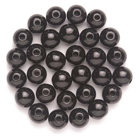 Glorex Holzperle 6mm 118St schwarz (74071827)