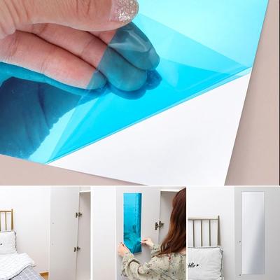 Uplift Picks Flexible Self Adhesive PET Mirror Sticker 15cm Square Bathroom Wall Mirror Flexible Self Adhesive PET Mirror Sticker 15cm Square Bathroom Wall Mirror