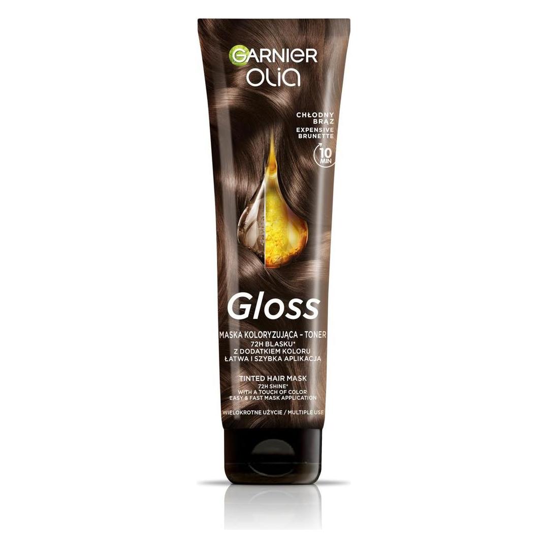 Garnier GARNIER Olia Gloss maska koloryzująca-toner do włosów Chłodny Brąz 150ml (Braun) (3600542658935)