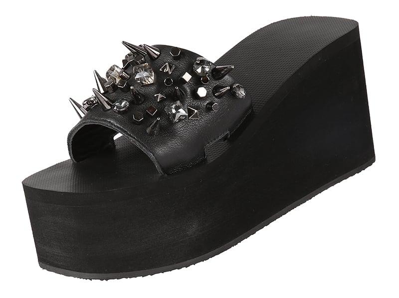 Luxe teenslipper in het zwart