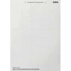 Gira Beschriftungsbogen 108900