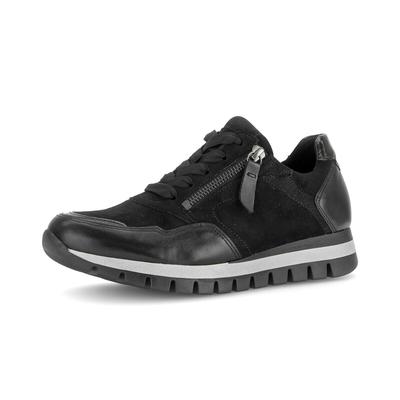 Sneaker GABOR "Sneaker low", Damen, Gr. 43, schwarz, Schuhe Sneaker
