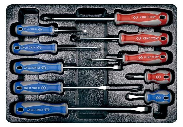 King Tony thermo-gevormde schroevendraaierset, 10 stuks