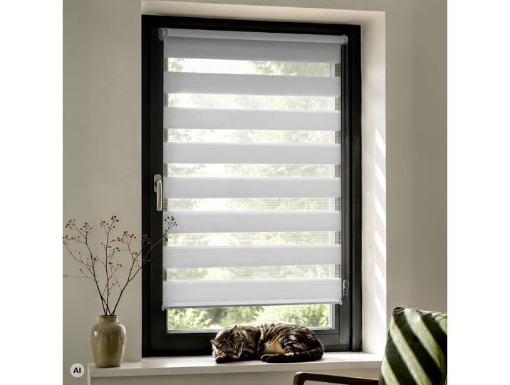 Zevra Doppelrollo / Duo Rollo 110 x 230 cm, hellgrau