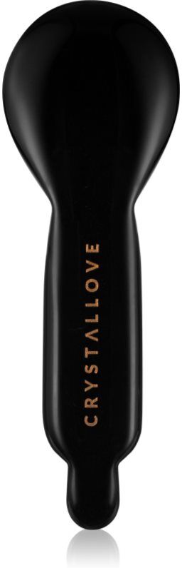 Crystallove Black Obsidian Spoon Eye Gua Sha eye massage tool 1 pc