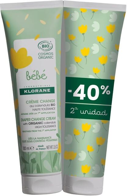 Klorane Bebé Creme Mudança Fralda Duplo 2 Unds 100 ml