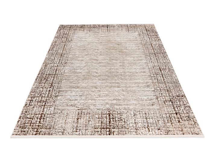 Teppich OBSESSION My Memphis 380 , beige, B:120cm H:8mm L:170cm, Polyester, Teppiche, Teppich, modernes 3D-Design, mit Bordüre und Fransen