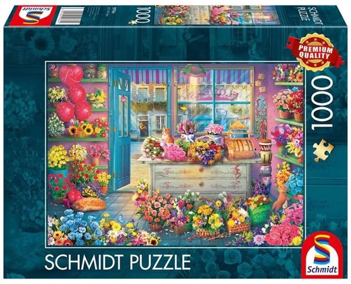 Puzzle 1000 pcs Ambiance colorée chez le fleuriste - Puzzles Schmidt