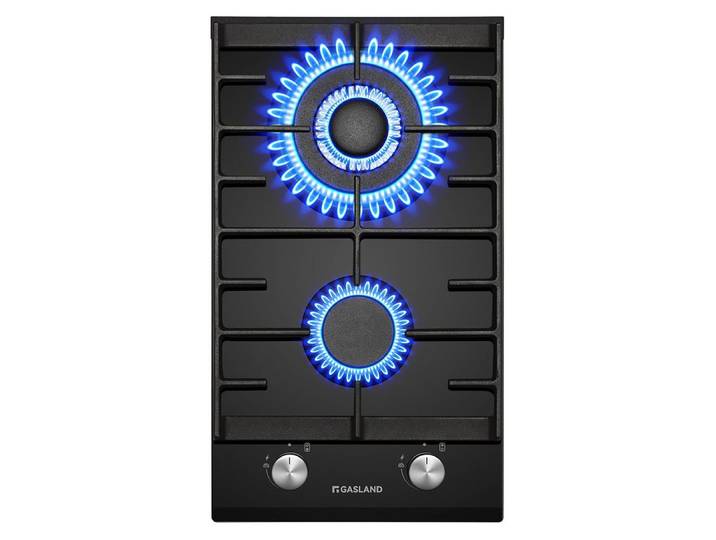 GASLAND Gas-Kochfeld GH2302BG1FC, 2-flammiges Gaskochfeld, 30 cm, 5200 W, Wok-Brenner, LPG/Erdgas