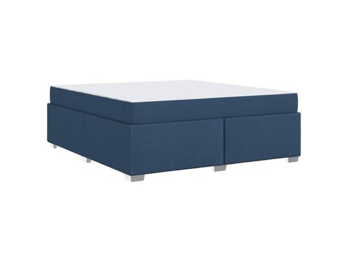 PUGYNBK Blaues Bett, 180 x 200 cm, mit Stoffmatratze Mittlere Festigkeit, Taschenfedern, robustes Holz, Füße aus Kunststoff, modernes Design