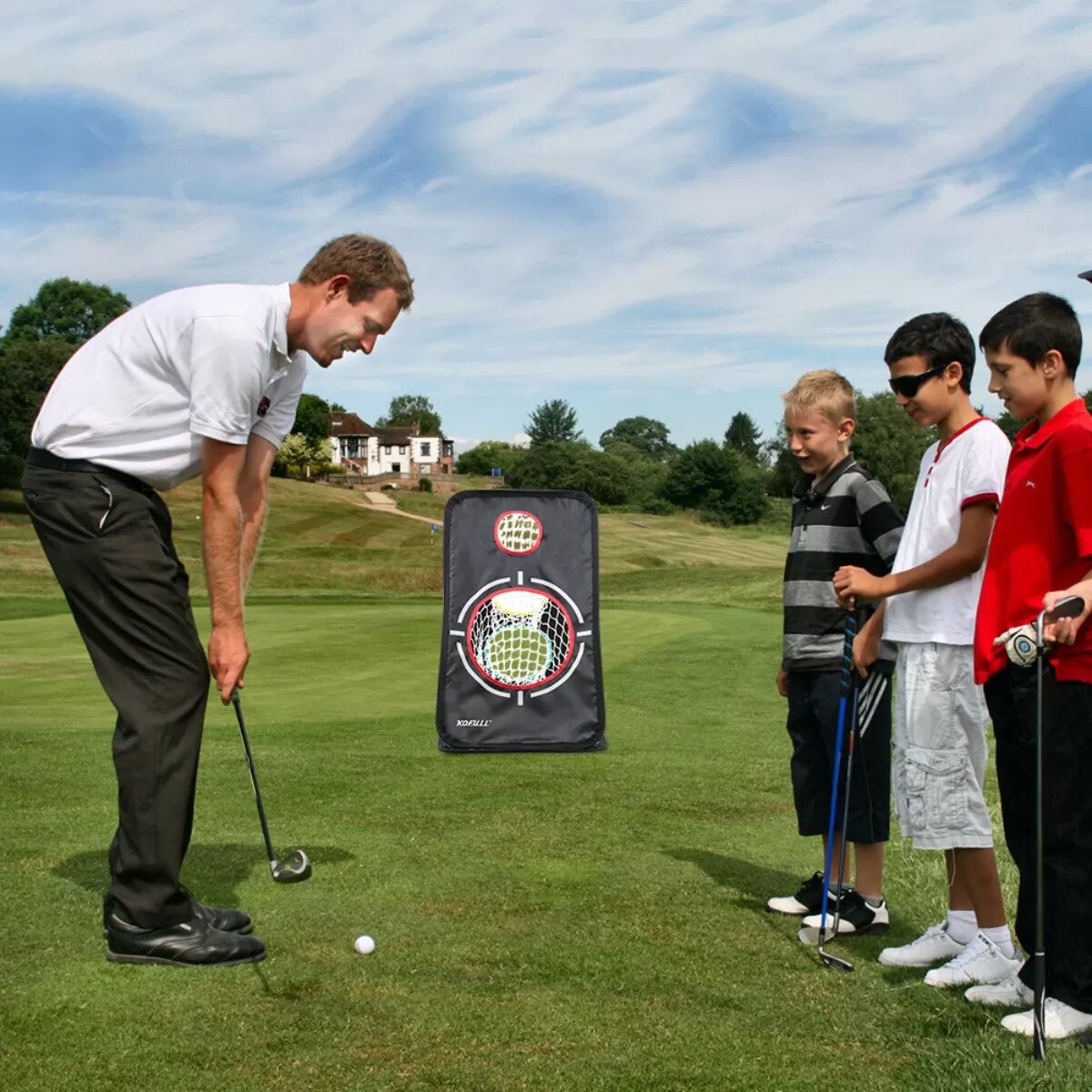 INF Faltbares Golf Chipping Netz für Schwungtraining, tragbare Trainingshilfe