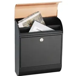 MEFA, Briefkasten, postkasse 872 Pearl 356x455x175mm sort/kobber (45.50 x 35.60 x 17.50 cm)