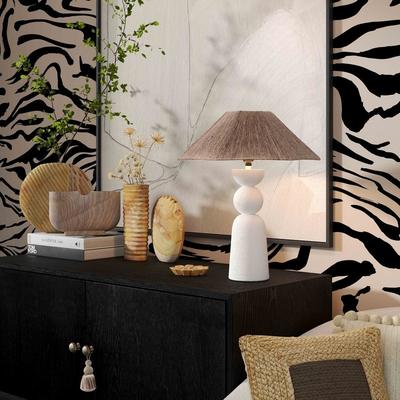 TOV Furniture Saava Ribbed Stone Vase in Sandstone - Natural