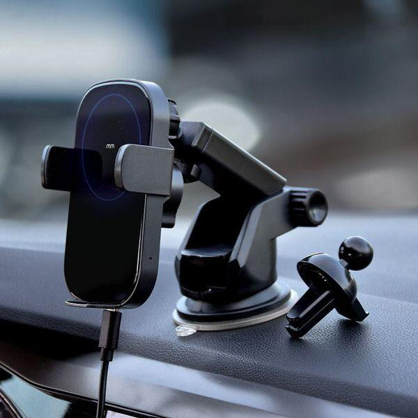 MikaMax Autohouder voor mobiele telefoons met draadloze oplader, model MM