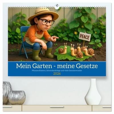 Mein Garten - meine Gesetze (hochwertiger Premium Wandkalender 2026 DIN A2 quer), Kunstdruck in Hochglanz