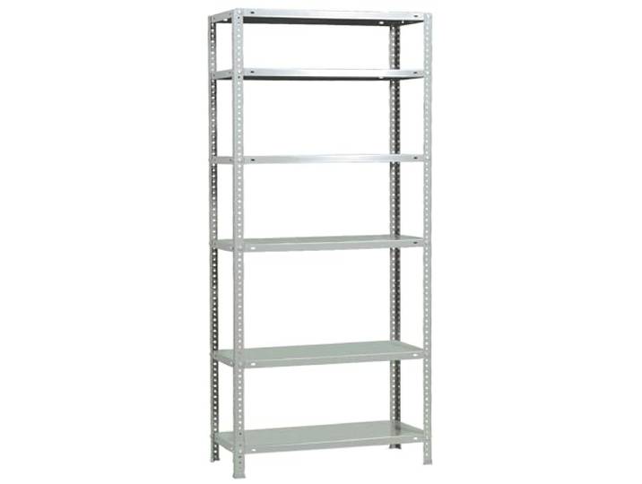 SimonRack Schwerlastregal, Lagerregal, 200x90x50 Metallregal, Kellerregal, Biegestelle 100 kg, 6 Fachböden, Weiss - Comfort