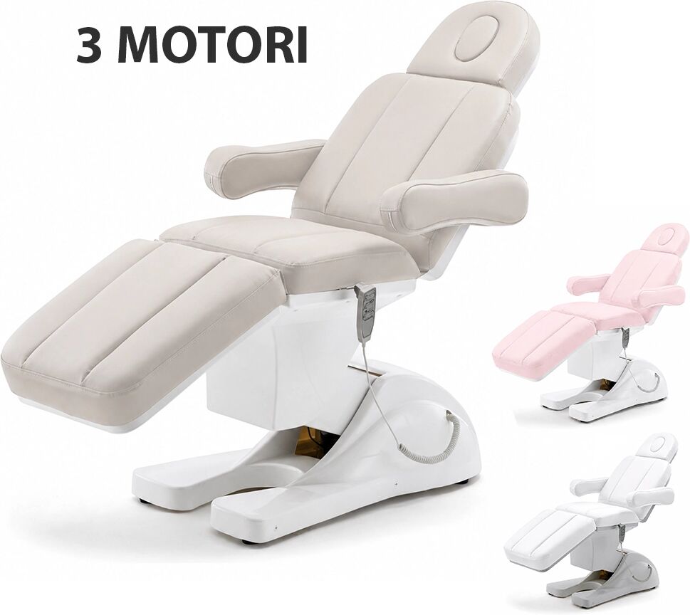 Tuttoperlestetica Poltrona elettrica per estetista centro estetico 3 motori spa massaggi salone BIANCO