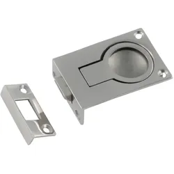 Einlassgriff rechteckig mit Schließblech, A4, 57x40mm