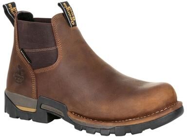 Georgia Boot Eagle One Chelsea Steel Toe WP - Mens 8.5 Brown Boot Medium