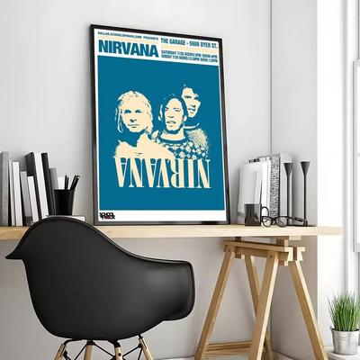 Uplift Essentials Nirvana Rock Band Canvas Poster Crease Free & Waterproof Painting Calligraphy For All Space Wall Decor style 11 5.9 X 7.9 In (15x20cm)