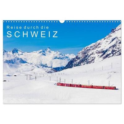 Reise durch die SCHWEIZ (Wandkalender 2027 DIN A3 quer), CALVENDO Monatskalender