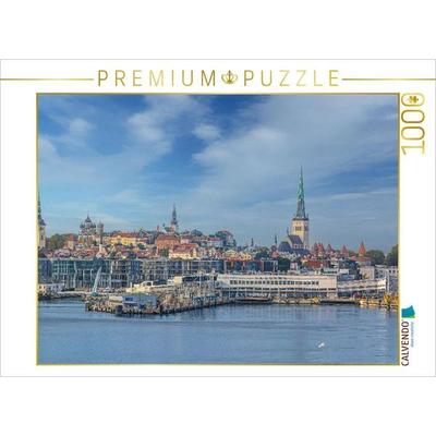 CALVENDO Puzzle Skyline Tallinn - Ein Blick, tausend Geschichten | 1000 Teile Lege-Größe 64x48cm Foto-Puzzle für glückliche Stunden