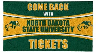 Evergreen "Wichita State University 28 in. x 16 in. PVC ""Come Back With Tickets"" Trapper Door Mat"