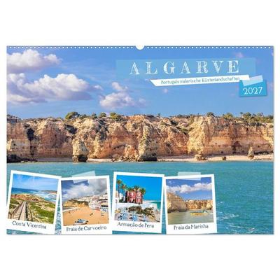 Algarve - Portugals malerische Küstenlandschaften (Wandkalender 2027 DIN A2 quer), CALVENDO Monatskalender