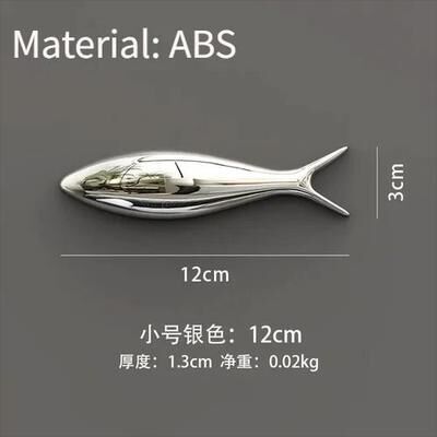 Inspired Finds 3D Electroplated Fish Wall Decoration Pendant silver Small Size
