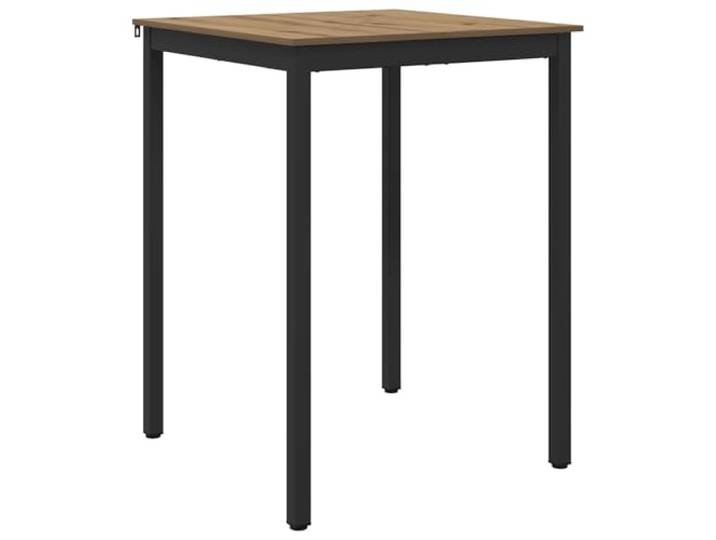 Quadratischer Bartisch aus technischem Holz mit schwarzem Metallrahmen Verwendung im Innenbereich, glatte Oberfläche, einfache Wartung, stabile Struktur, einfache Montage, modernes Design