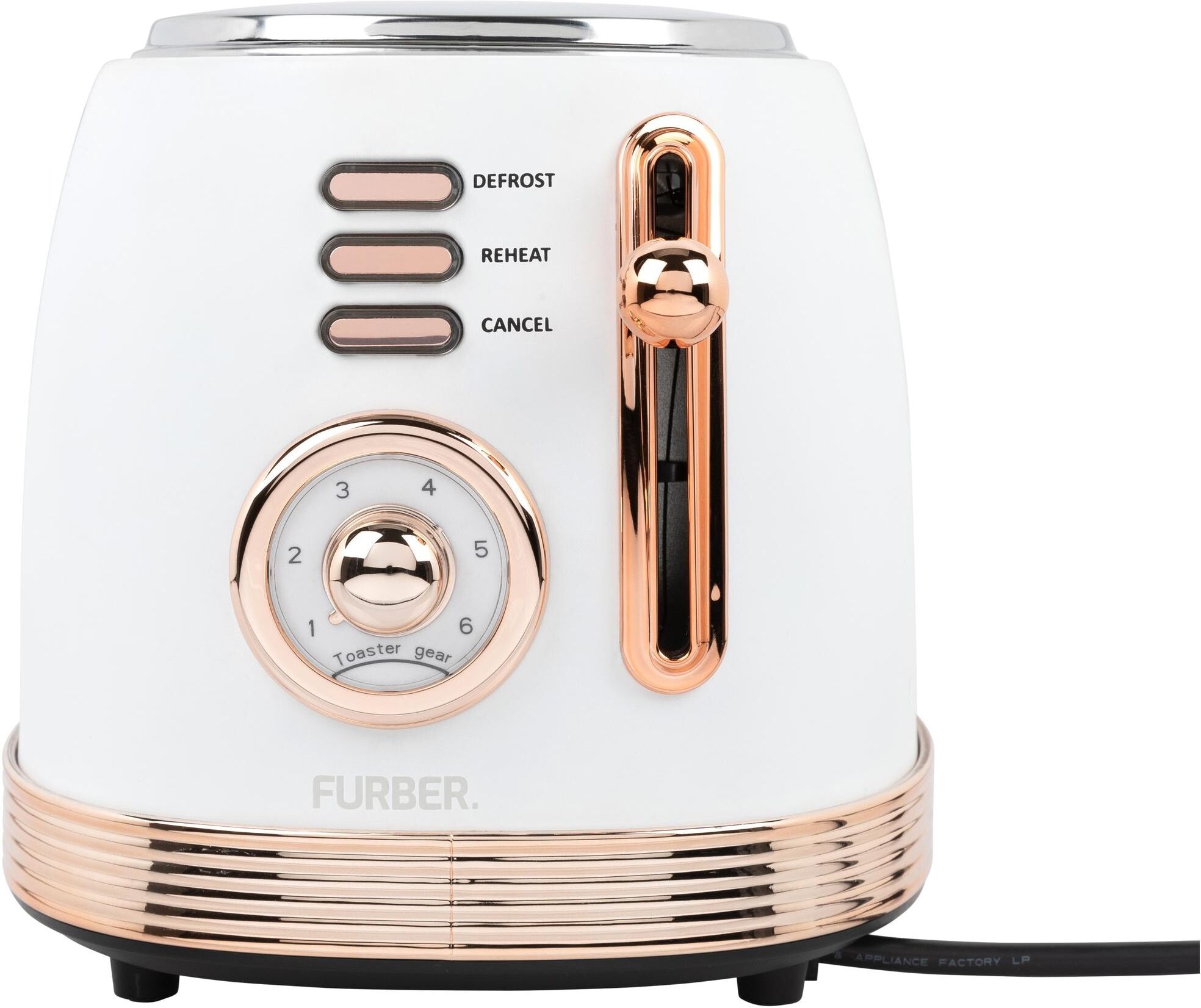 FURBER Toaster "Retro Toaster", gold (goldfarben), Toaster, Toaster goldfarben Einheitsgröße