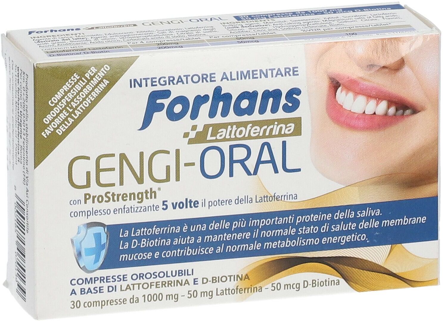 URAGME Srl Forhans Lattoferrina Gengi-Oral - 30 Compresse Orosolubili
