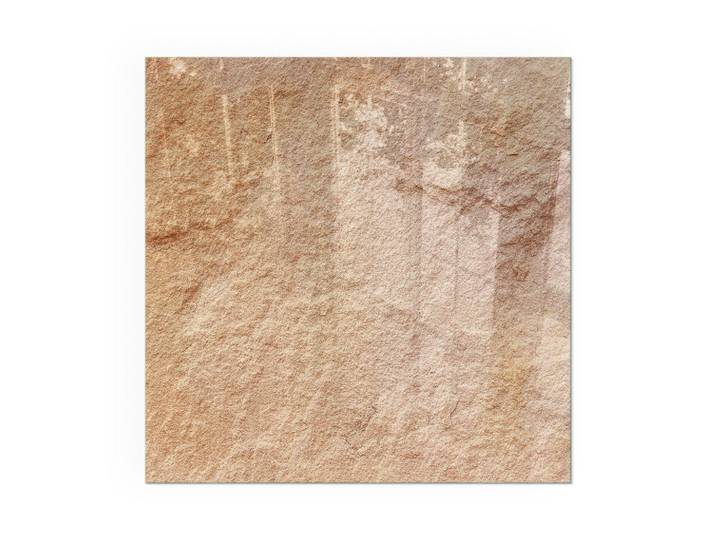 Tulup Kaminbodenplatte 60x60 cm - Natürliche Steinstruktur, Beige, Glas, Quadratisch, 60x60x0.4 cm, Elektrogeräte, Heizgeräte, Elektrokamine