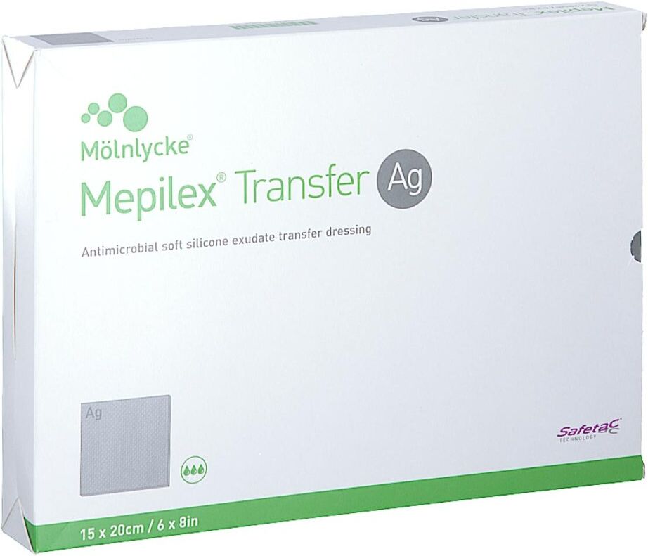 Mepilex Transfer Ag Schaumverband 15x20 cm steril