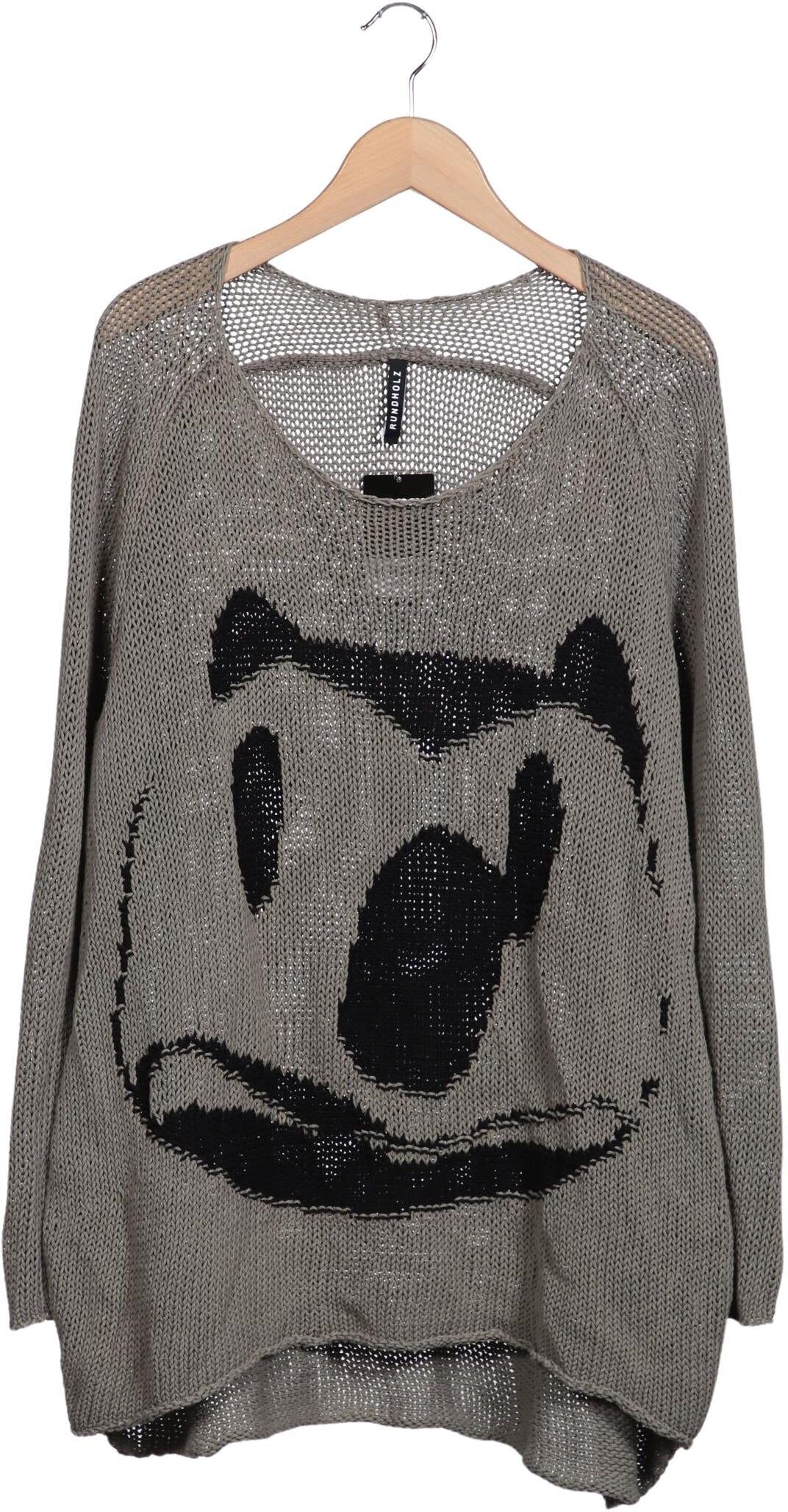 Rundholz Damen Pullover, Grau, Gr. S, Baumwolle - Second Hand